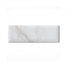 Metro Brick Gloss Calacatta Beige 10cm x 30cm Wall Tile