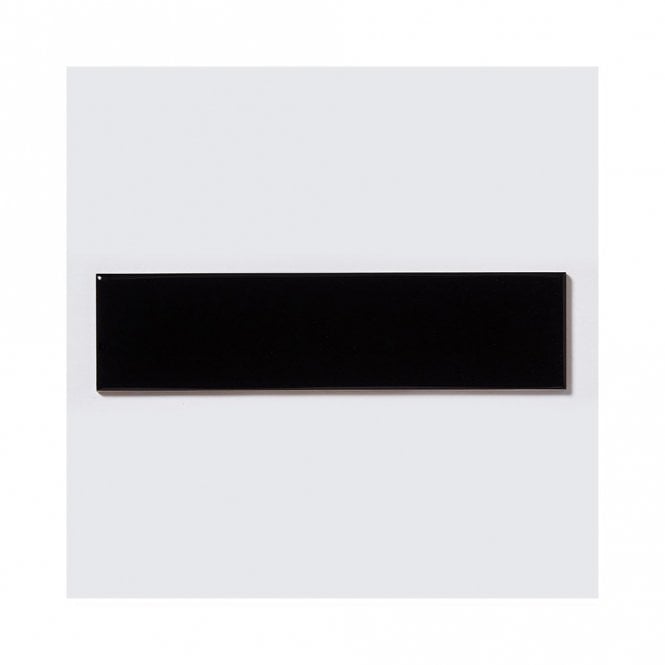 Ripple Glossy Black 7.5cm x 30cm Wall Tile