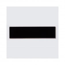 Ripple Glossy Black 7.5cm x 30cm Wall Tile