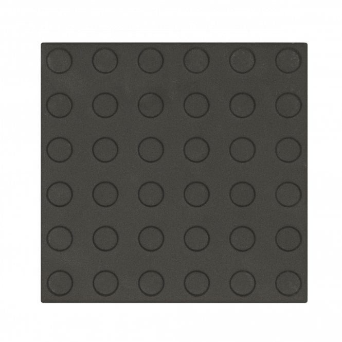 Round Studs Black 14.6cm x 14.6cm Floor Tile