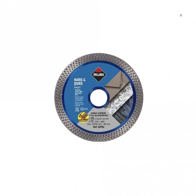 Rubi Mini Viper-TVA 85mm Superpro Turbo Diamond Blade