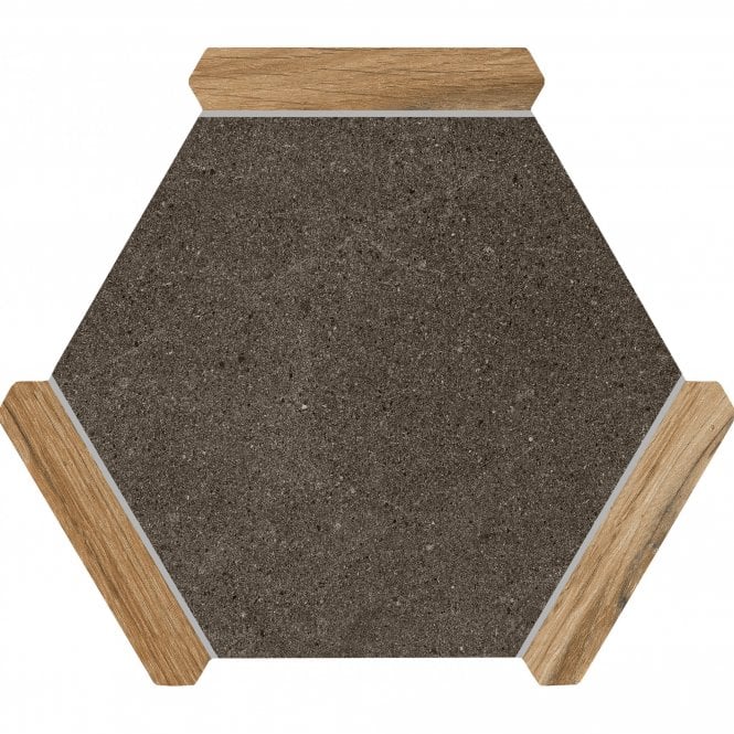 Sacramento Grafito Oak 22cm x 25cm Wall & Floor Tile