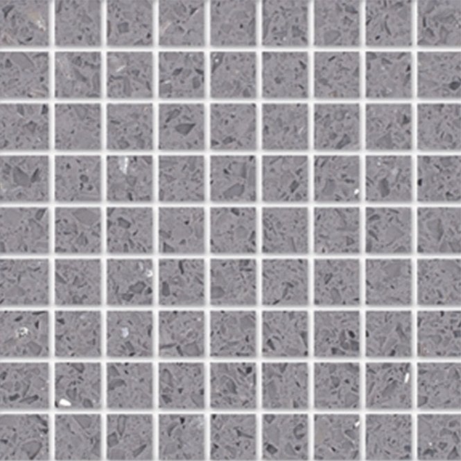 Silver Grey Gulfstone Quartz Mosaic (4.8cm x 4.8cm) 30cm x 30cm Wall Tile