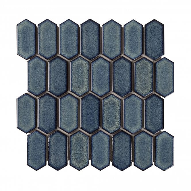 Slim-Hex Crystal Green (7.5cm x 3.8cm) 28.8cm x 29cm Mosaic Tile
