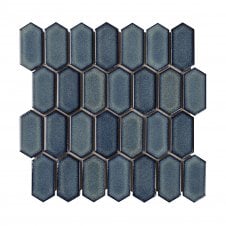 Slim-Hex Crystal Green (7.5cm x 3.8cm) 28.8cm x 29cm Mosaic Tile
