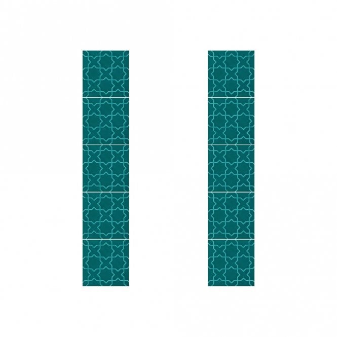 Souk Teal Fireplace 15.2cm x 15.2cm Tile Set