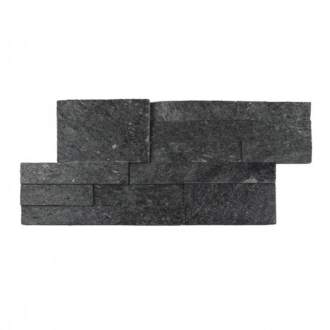 Splitface Black Quartzite 18cm x 35cm Wall Tile
