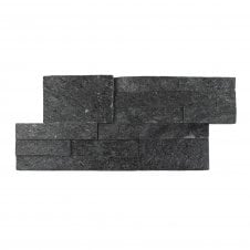 Splitface Black Quartzite 18cm x 35cm Wall Tile