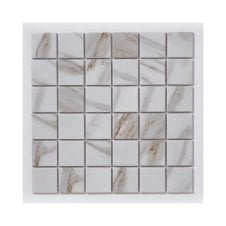 Square Calacatta Matt 4.8cm x 4.8cm Mosaic Tile