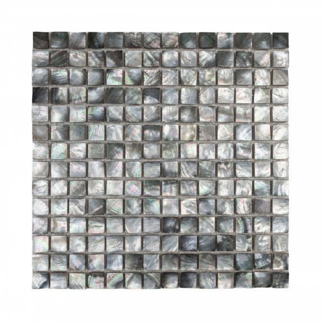 Square Mother Of Pearl Black (2cm x 2cm) 30.5cm x 30.5cm Mosaic Tile