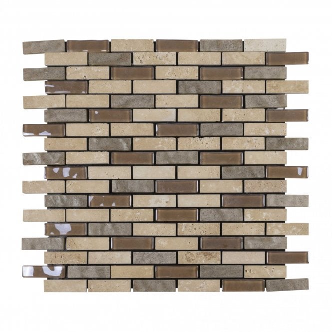 StoneBrick Beige 30cm x 30cm Peel & Stick Mosaic Tile