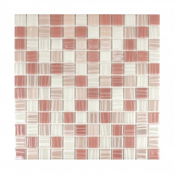 Tender Coral Mix 31.7 x 31.7cm Mosaic Tile