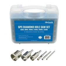 6 Piece Diamond Hole Saw Set