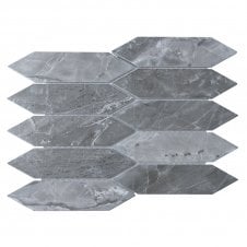 Traces Dark Grey Mosaic 4.8cm x 19.5cm Wall & Floor Tile