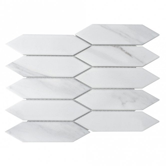 Traces Statuario Mosaic 4.8cm x 19.5cm Wall & Floor Tile