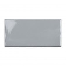 Trendy Grey Glossy 12.5cm x 25cm Wall Tile