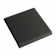 Unglazed Black Bull Nose Quarry 9.6cm x 9.6cm Floor Tile