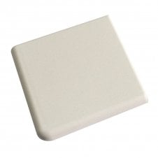 Unglazed White Quarry Corner 9.6cm x 9.6cm Floor Tile