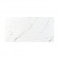 Vanesso Grey Gloss Waves Decor 30cm x 60cm Wall Tile