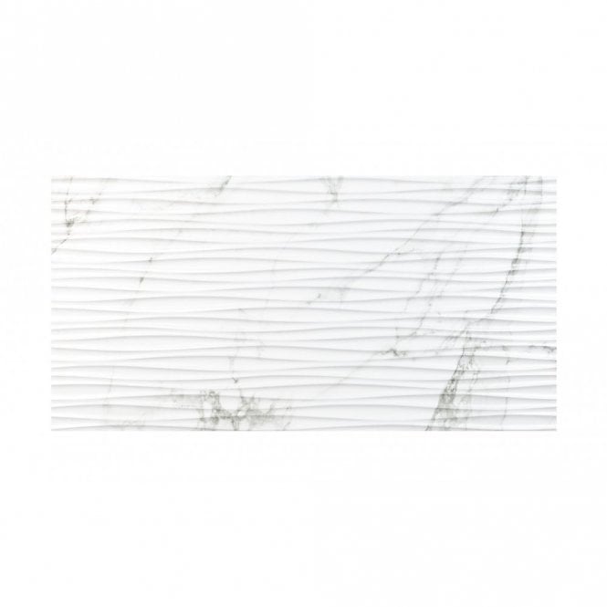 Vanesso Grey Matt Waves Decor 30cm x 60cm Wall Tile