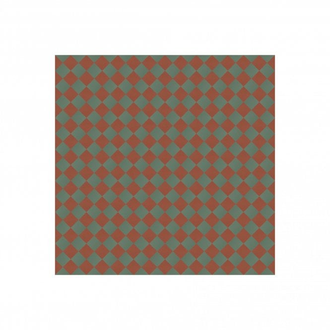 Victorian Chequer Pack Green and Red 14.6cm x 14.6cm (Full Set Deal)