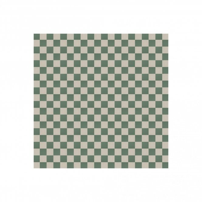 Victorian Chequer Pack Green and White 14.6cm x 14.6cm (Full Set Deal)