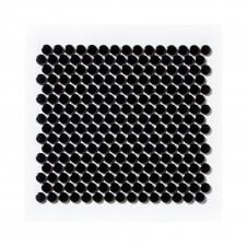 Victorian Penny Gloss Black 30cm x 30cm Porcelain Mosaic