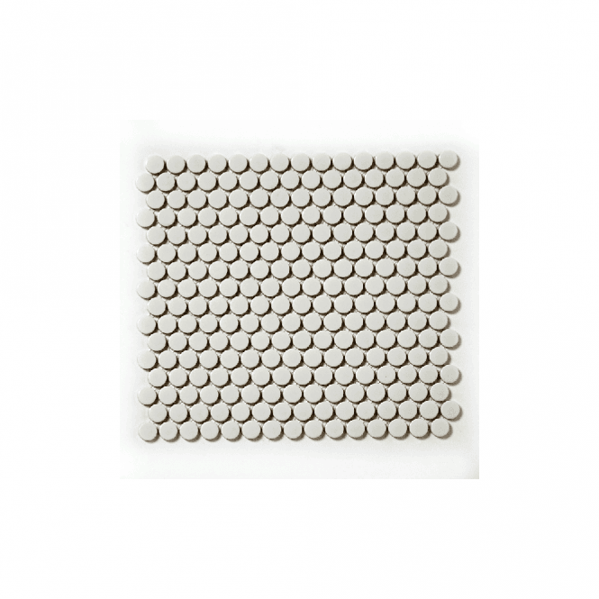 Victorian Penny Gloss Medium Grey 30cm x 30cm Porcelain Mosaic