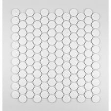 Victorian Penny XL Matt White 30cm x 30cm Porcelain Mosaic