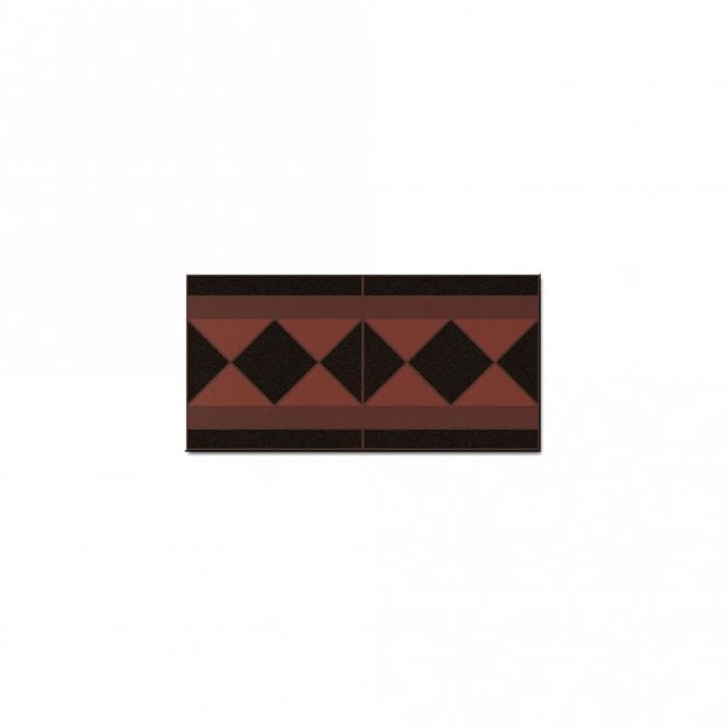 Vives Octagon Terracotta Border Tile 15.8cm x 31.6cm