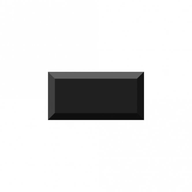 Vives Premium Metro Brick Gloss Shadow Black 10cm x 20cm Wall Tile