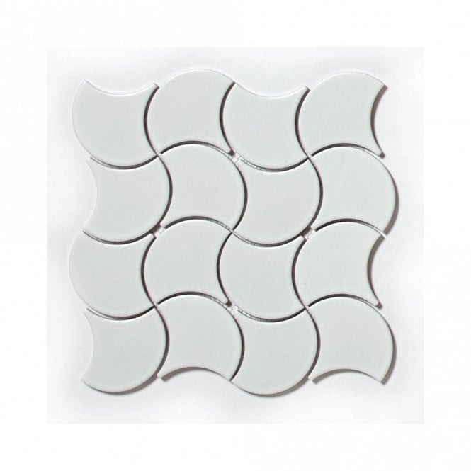 Wave White Matt 28.5cm x 30cm Wall Tile