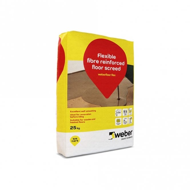 Weber Weberfloor Flex Flexible Fibre Reinforced Floor Screed 25kg