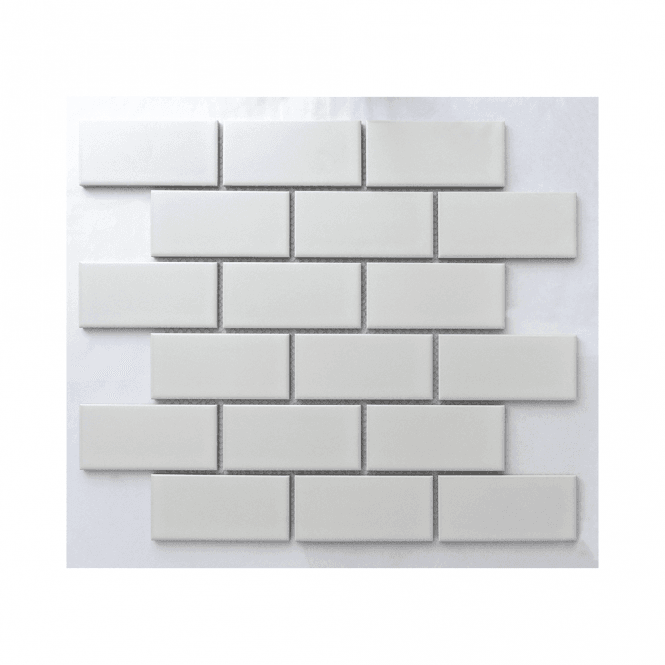 White Matt Bond Tiles 4.5cm X 9.5cm Wall & Floor Tile