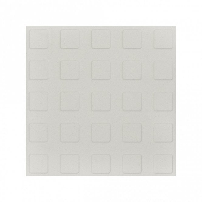 White with Square Studs 14.6cm x 14.6cm Floor Tile