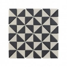 Winston Snow and Midnight Matlock 27.5cm x 27.5cm Mosaic Tile