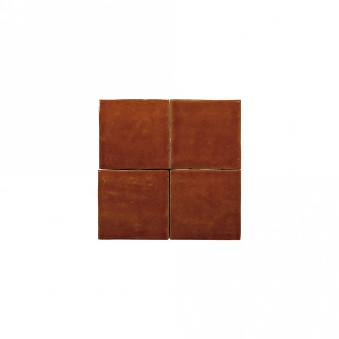 Zelij Naranja Dif 10cm x 10cm Wall Tile